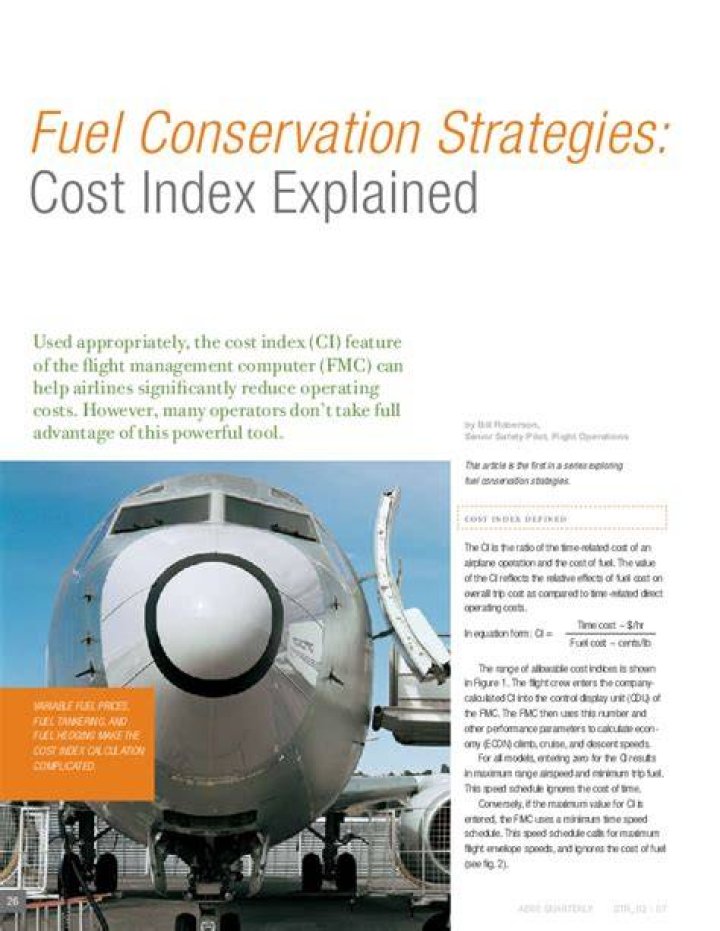 AERO Fuel Conservation Information on MyBoeingFleet