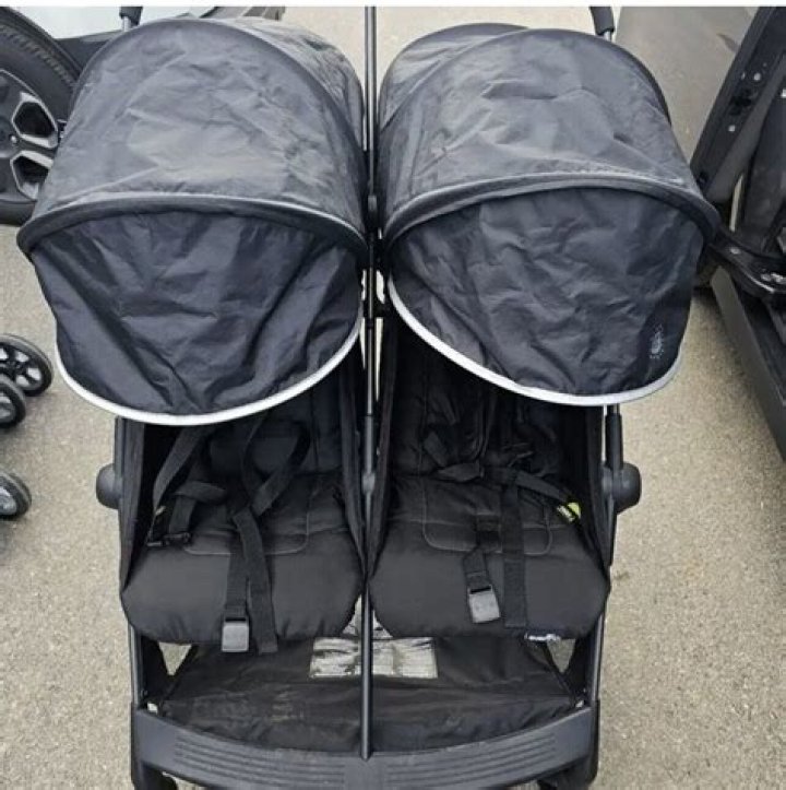 Aero2 UltraLightweight Double Stroller, Lark Evenflo Seatback Storage