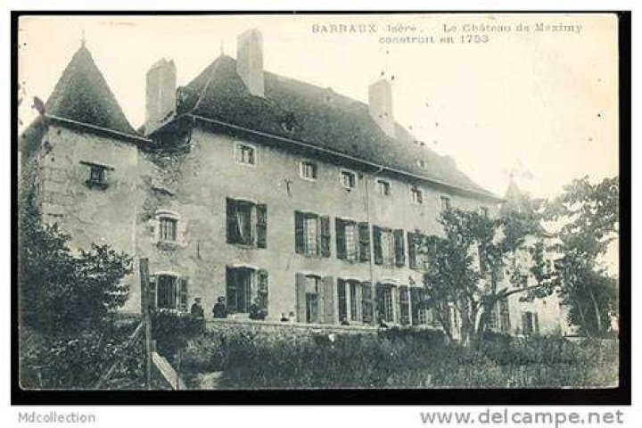 Chateau de Maximy Barraux, Is&egrave;re Huile sur panneau Po&hellip;
