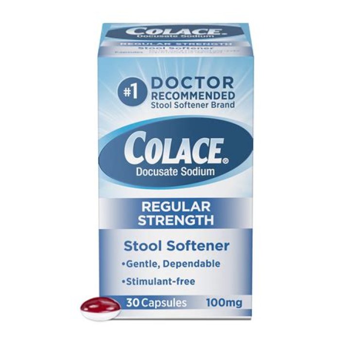 Colace Stool Softener Laxative 100 mg, Capsules, 60 ct.