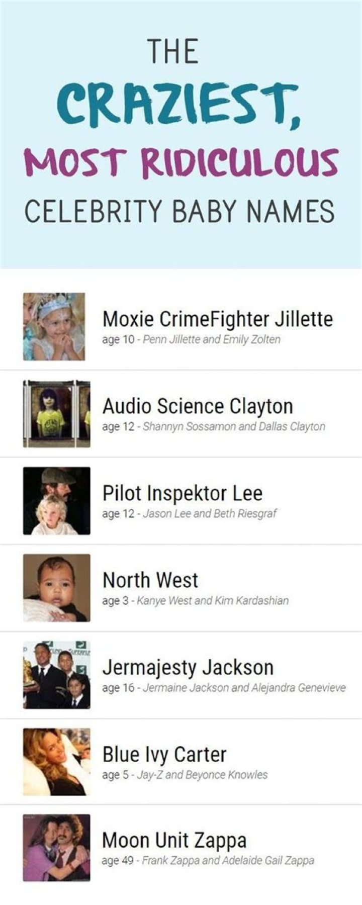 Craziest Celebrity Baby Names Z 107.9