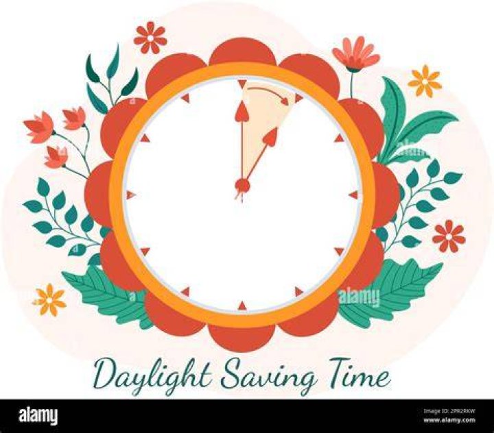 Daylight Savings Time Hand Drawn Flat Cartoon Illustration with Alarm
