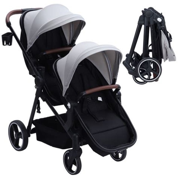 Foldable Twin Baby Double Stroller Lightweight Travel Stroller Infant