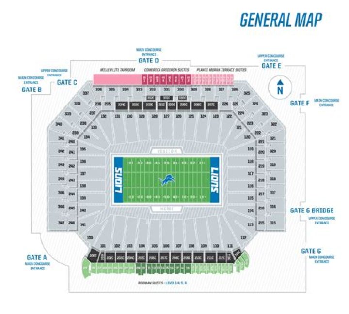 Ford Field Seating Chart Detroit