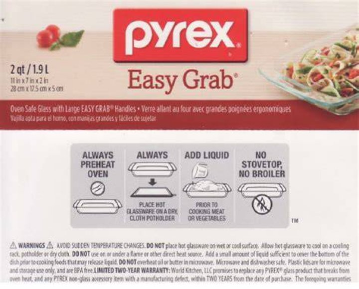 Is Pyrex no broiler oven safe?