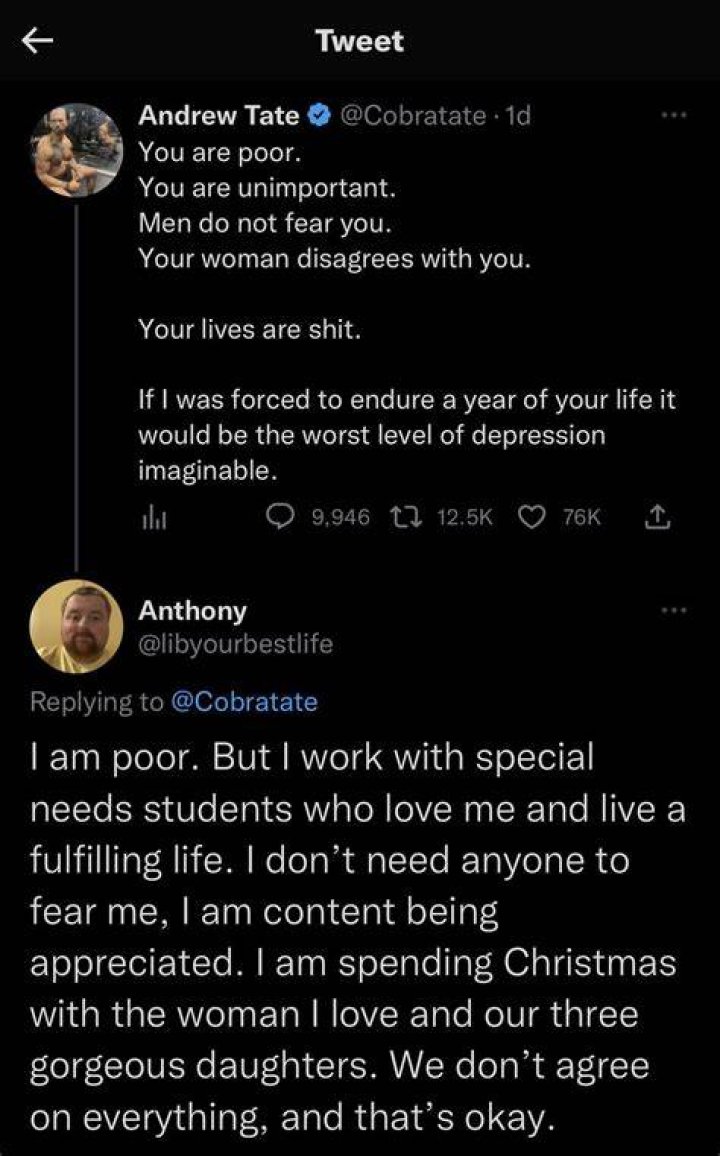 Norman Cortez Trending Andrew Tate Quotes Misogyny