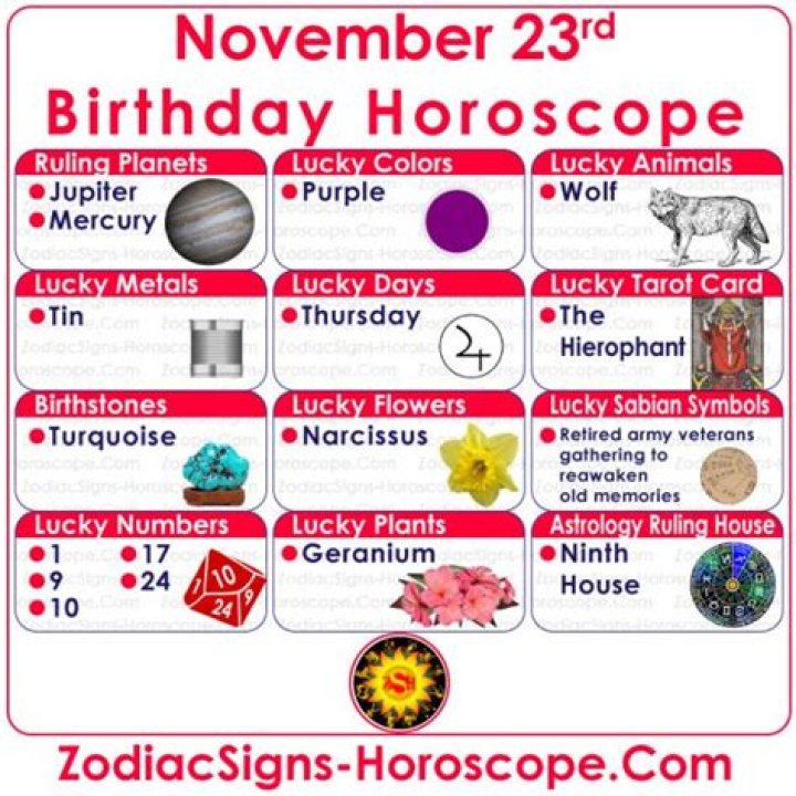 November 23 Zodiac Horoscope Birthday Personality