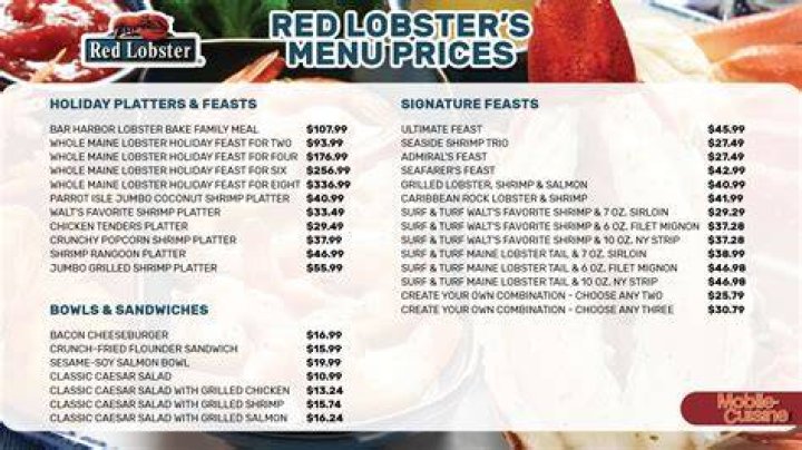 Red Lobster Menu 2024 Prices Candy Ronnie