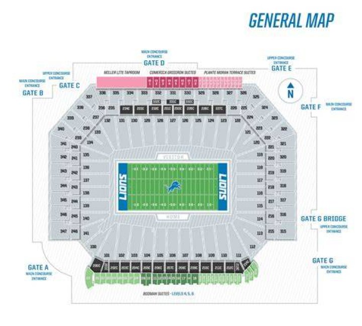 Seating Maps Ford Field