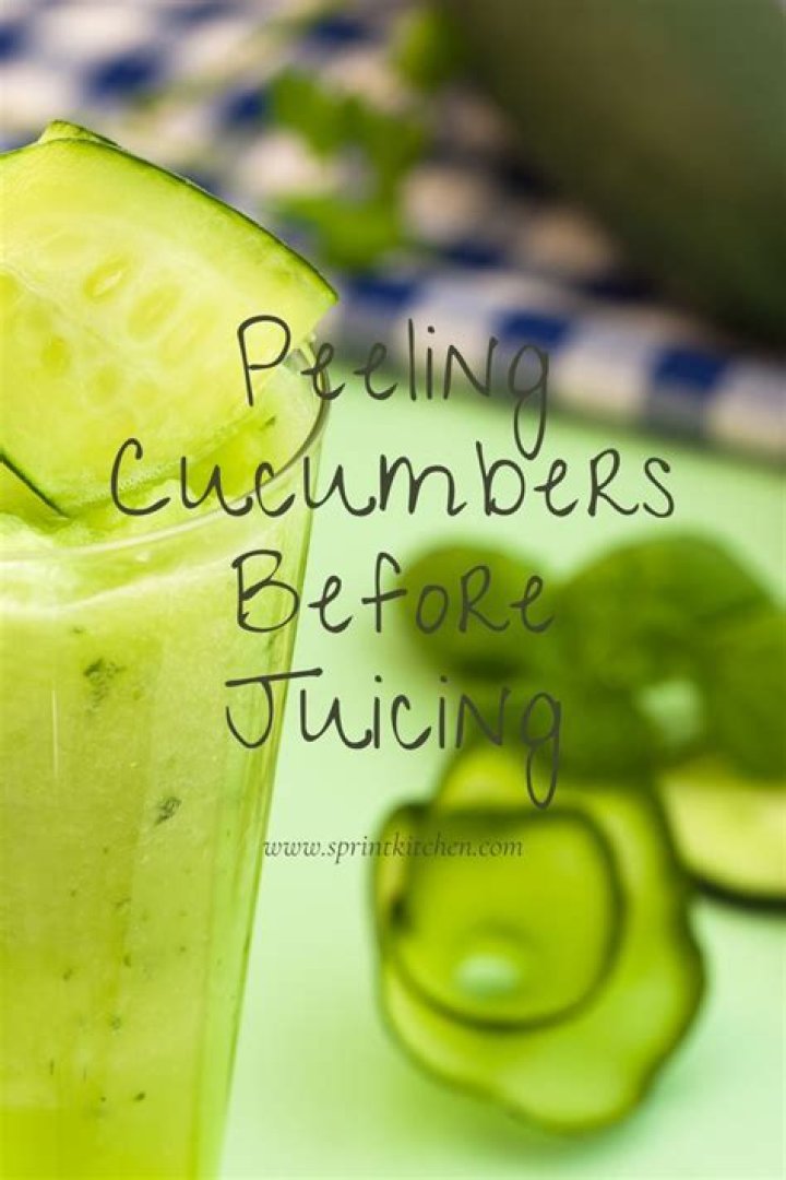 Should cucumbers be peeled before juicing?