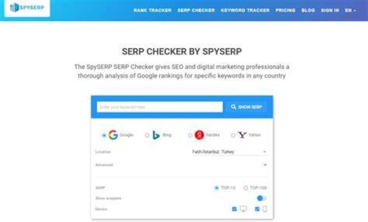 Top SERP Ranking Tracker SpySERP Features And Benefits
