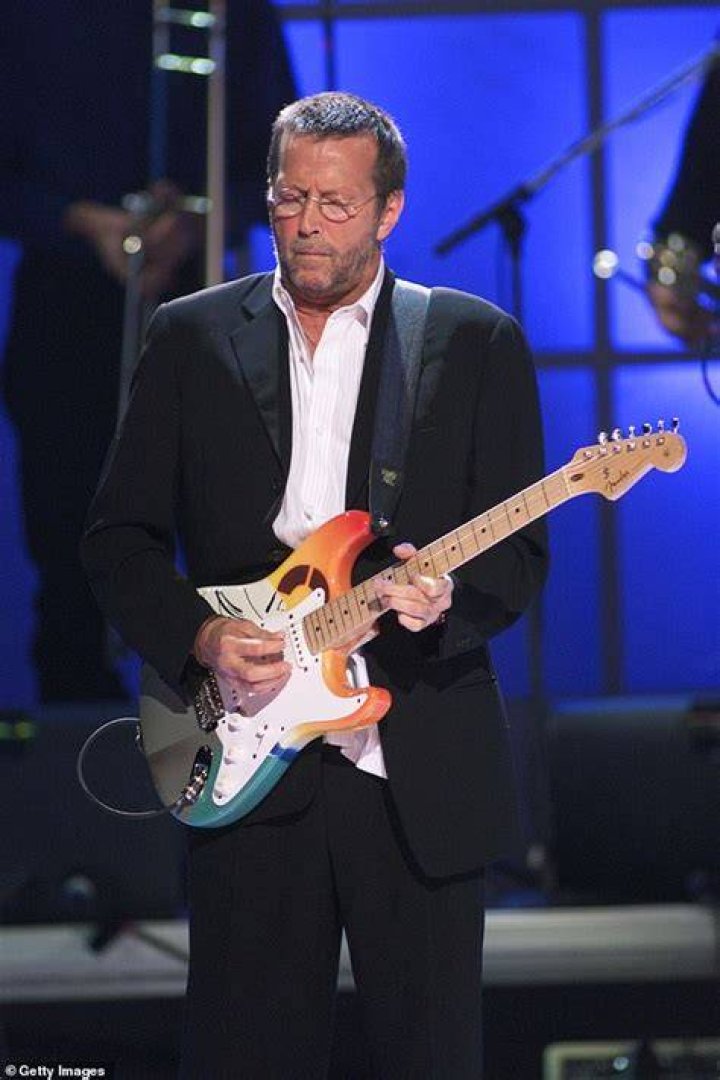 What building did Eric Clapton's son fall from?