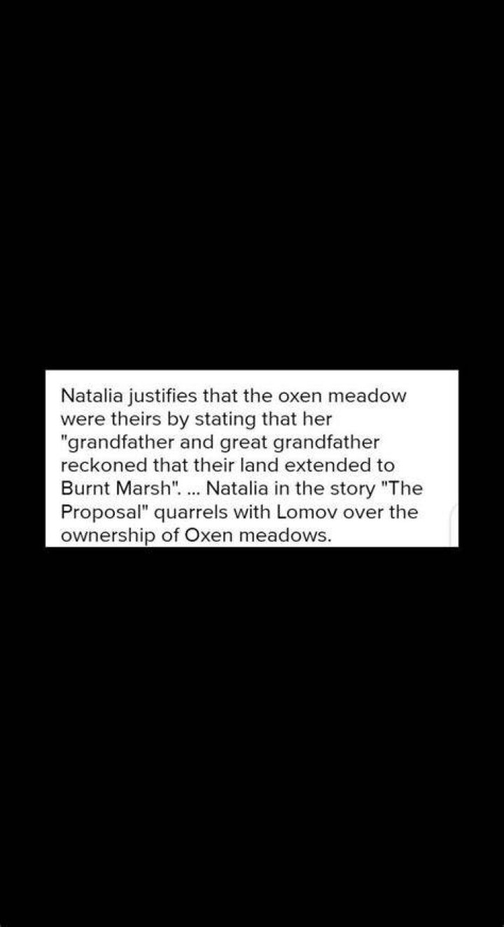 What does Natalya say about oxen Meadows?