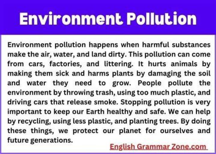 What is 150 word pollution?