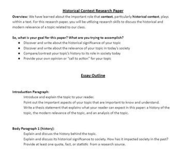 What is meant by the context of a research paper?