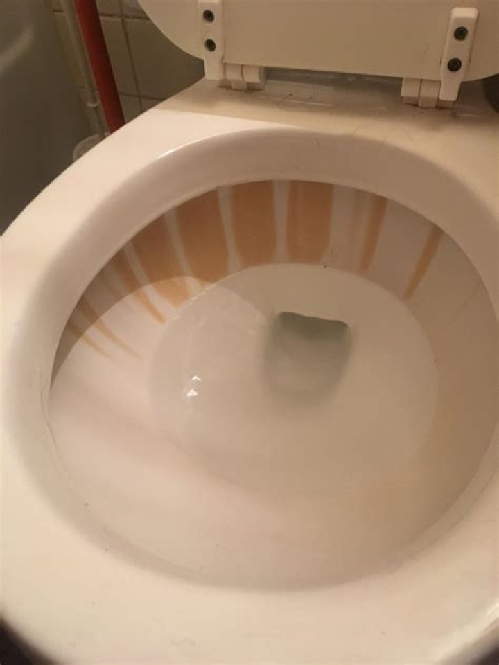 What takes brown stains in toilet bowl?