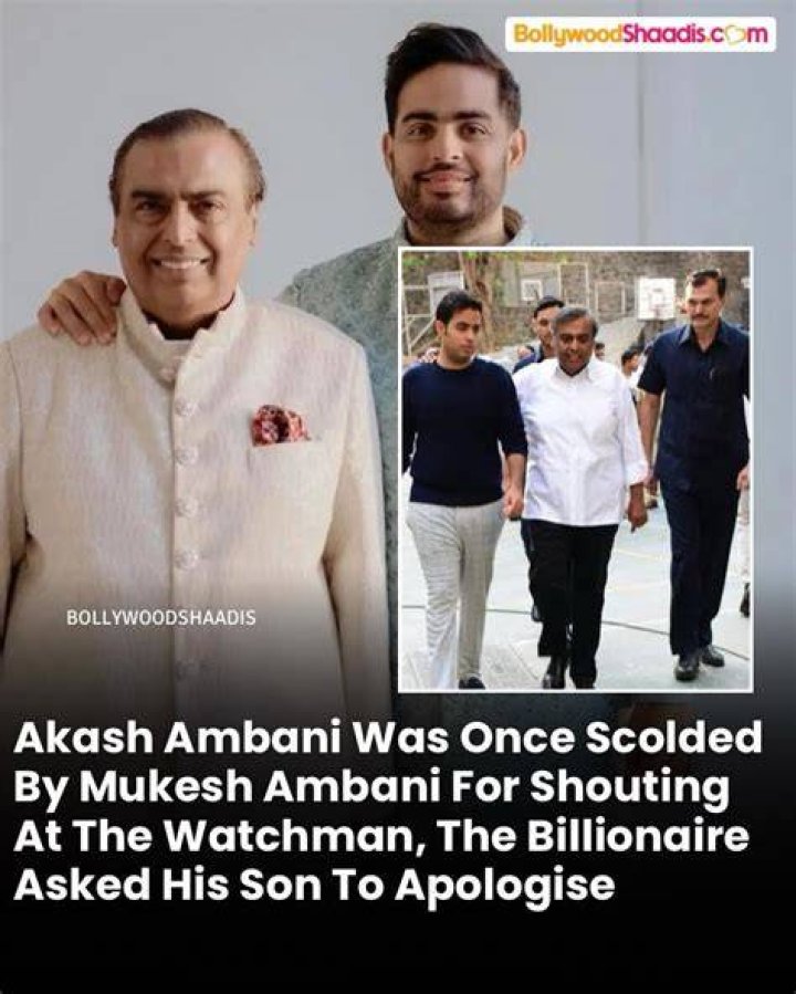 When Mukesh Ambani scolded his son Akash, forced him to say "sorry" to