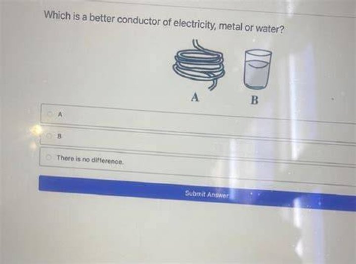 Which is a better conductor metal or water?
